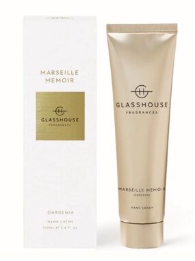 GLASSHOUSE FRAGRANCES MARSEILLE MEMOIR GARDENIA HAND CREAM 3.4oz BRAND NEW